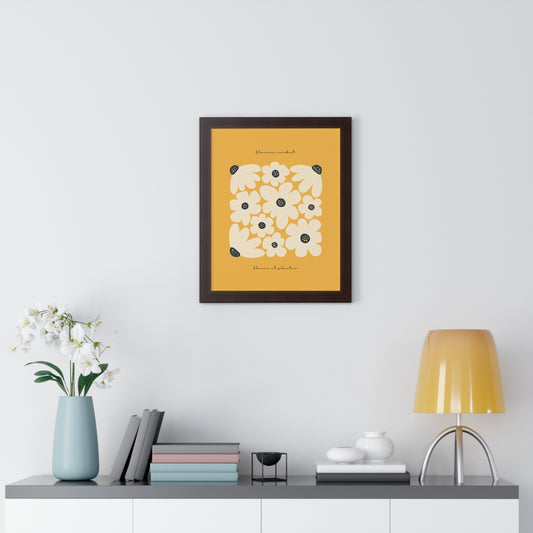 Framed Charming Nested Daisy Prints Wall Poster