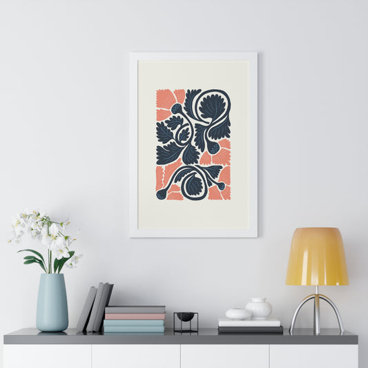 Framed Pastel Rectangle Floral Wall Posters