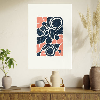 Pastel Rectangle Floral Wall Posters