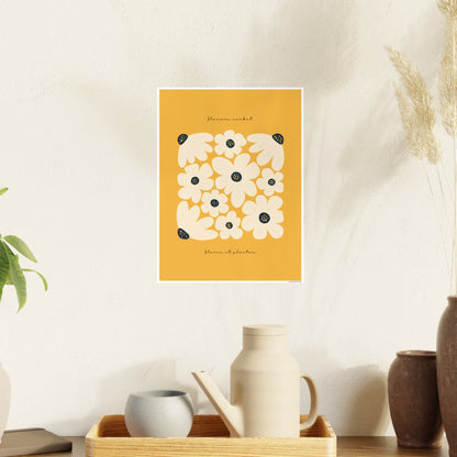 Charming Nested Daisy Prints Wall Poster