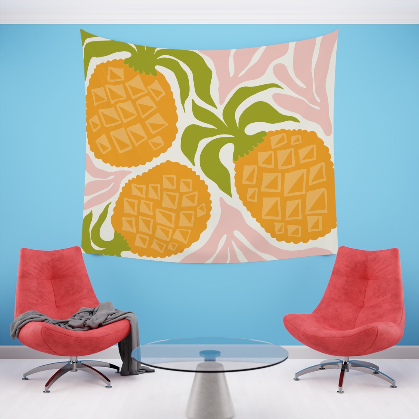 Artful Pineapple Tapestry