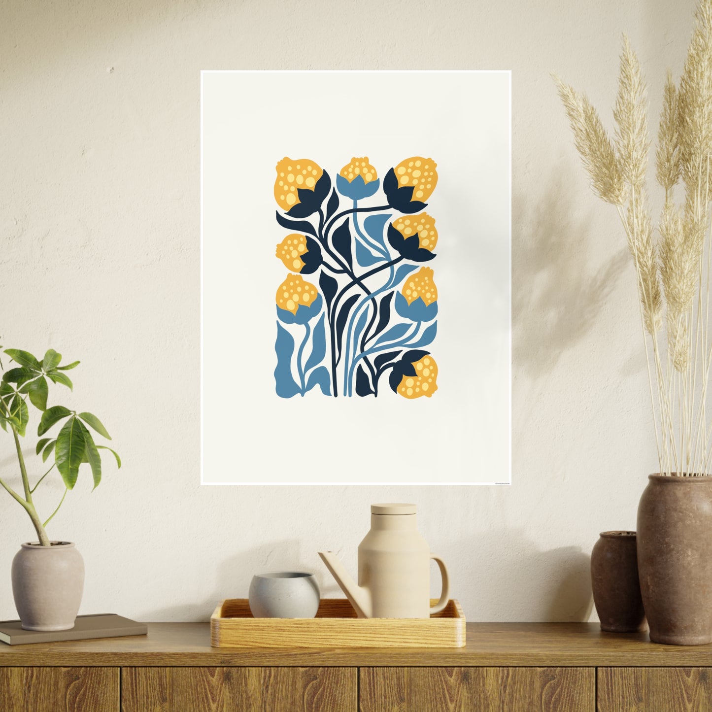 Dancing Cotton Blossoms Wall Posters