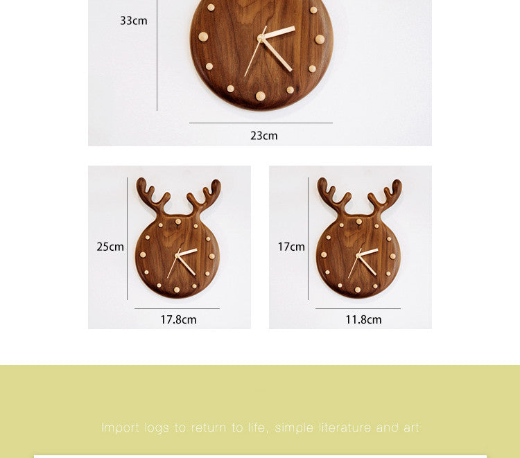 Nordic Solid Wood Simple Wall Clock Pendulum