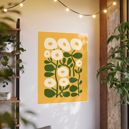 Enchanting Ivy Green Floral Posters