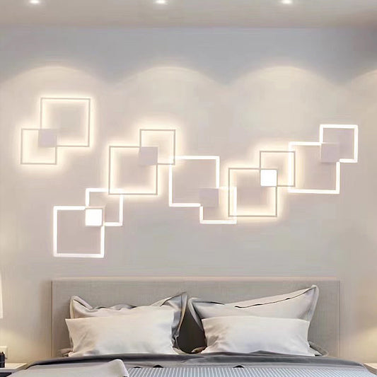 Simple geometric line LED shape wall light