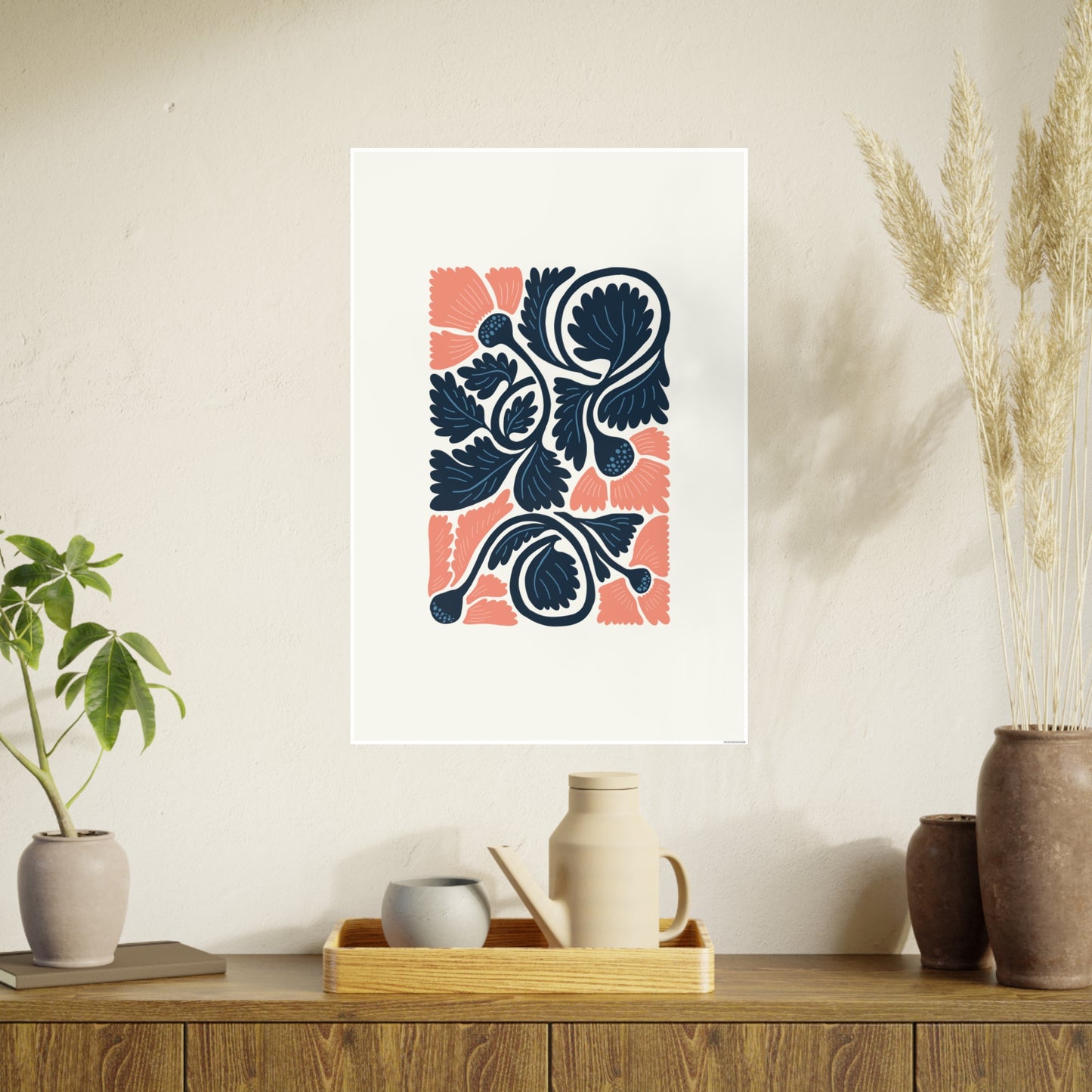 Pastel Rectangle Floral Wall Posters