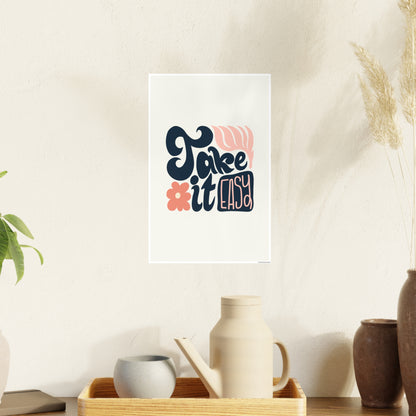 Chill Vibes Flower Designs Wall Poster