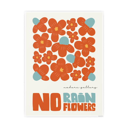 Captivating Red Floral Art: No Rain Flowers Edition