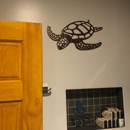 Metal Wall Art Turtle Interior Living Room Decor Crafts